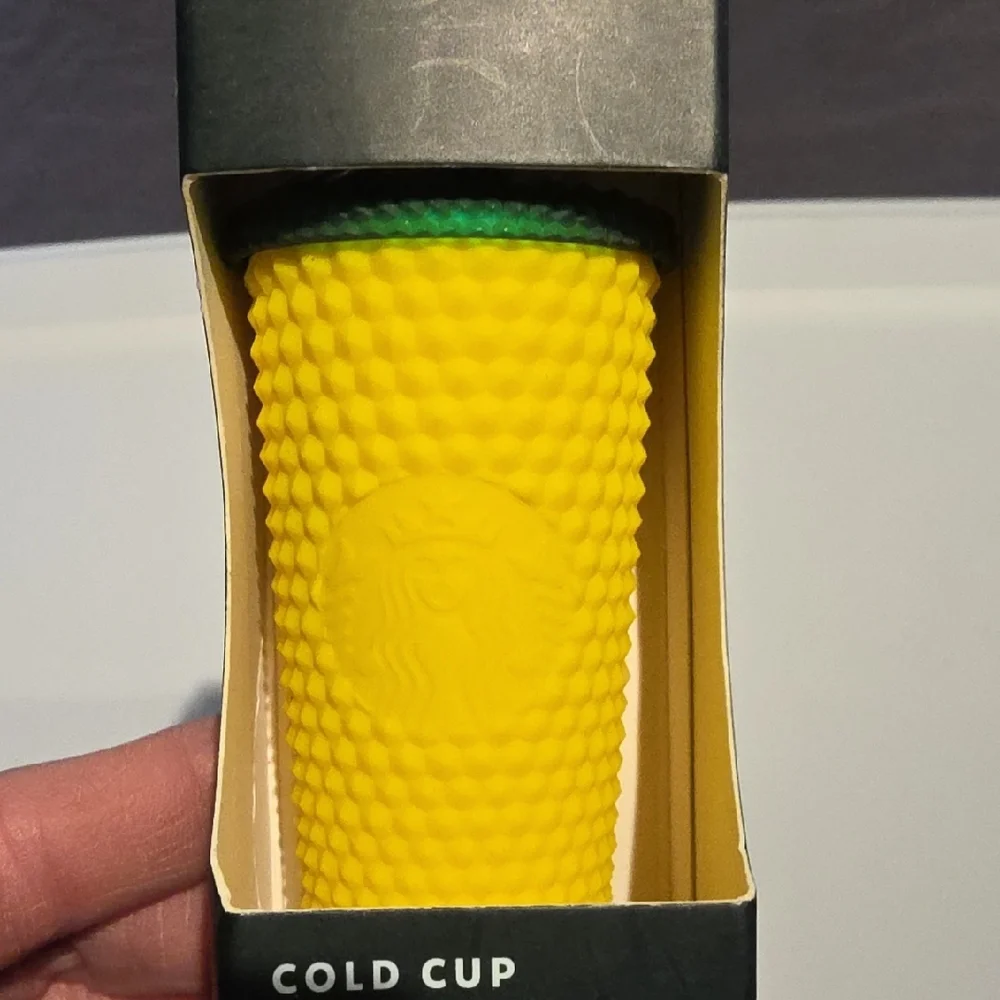 Starbucks Textured Yellow Key Chain